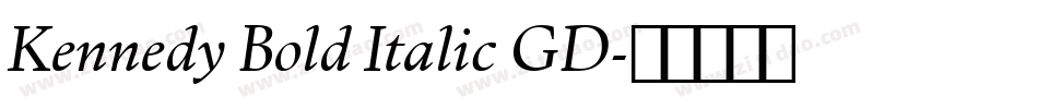 Kennedy Bold Italic GD字体转换